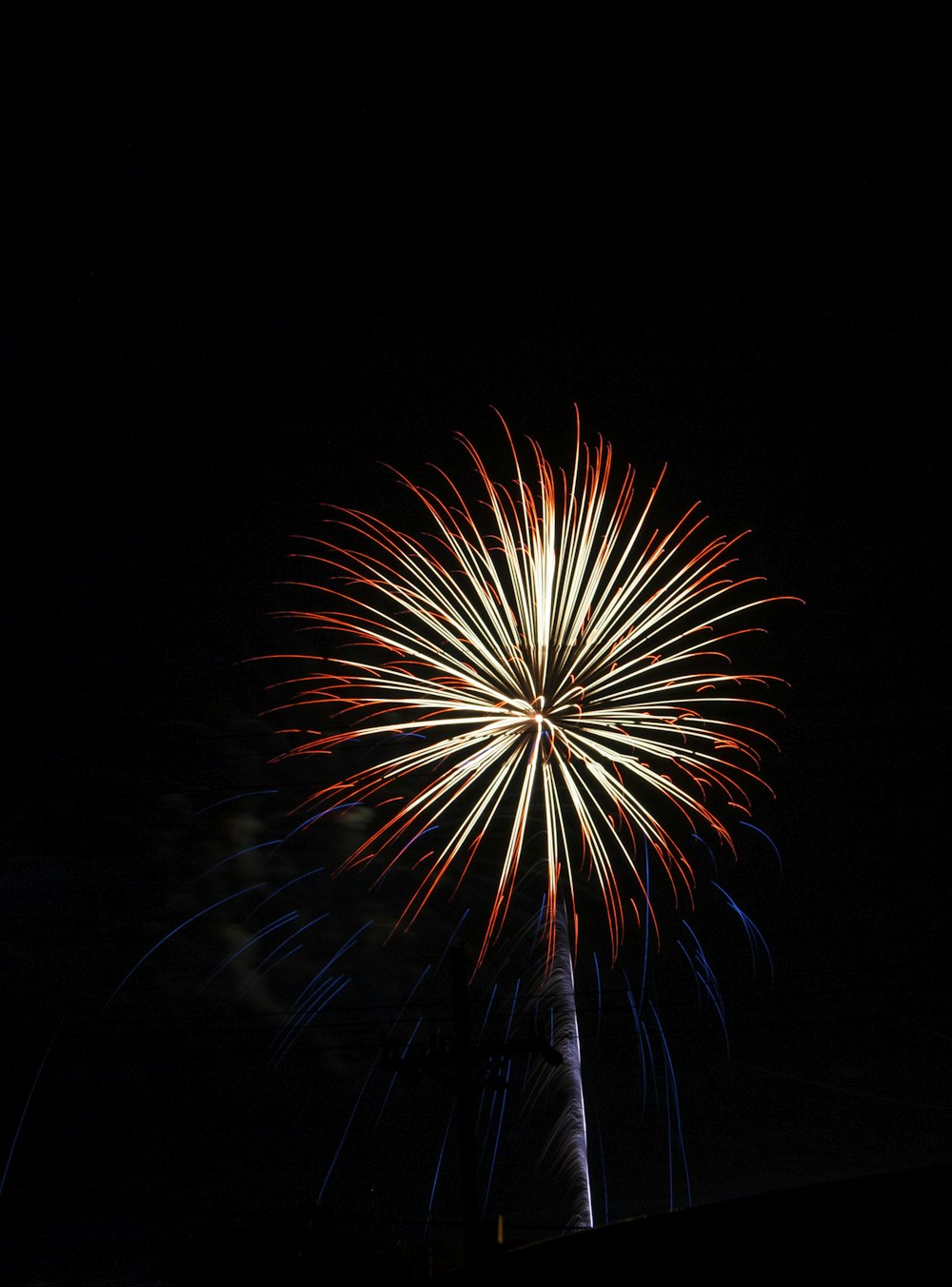 red and white fireworks display