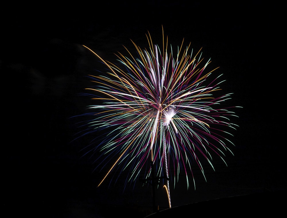 low angle photo of fireworks