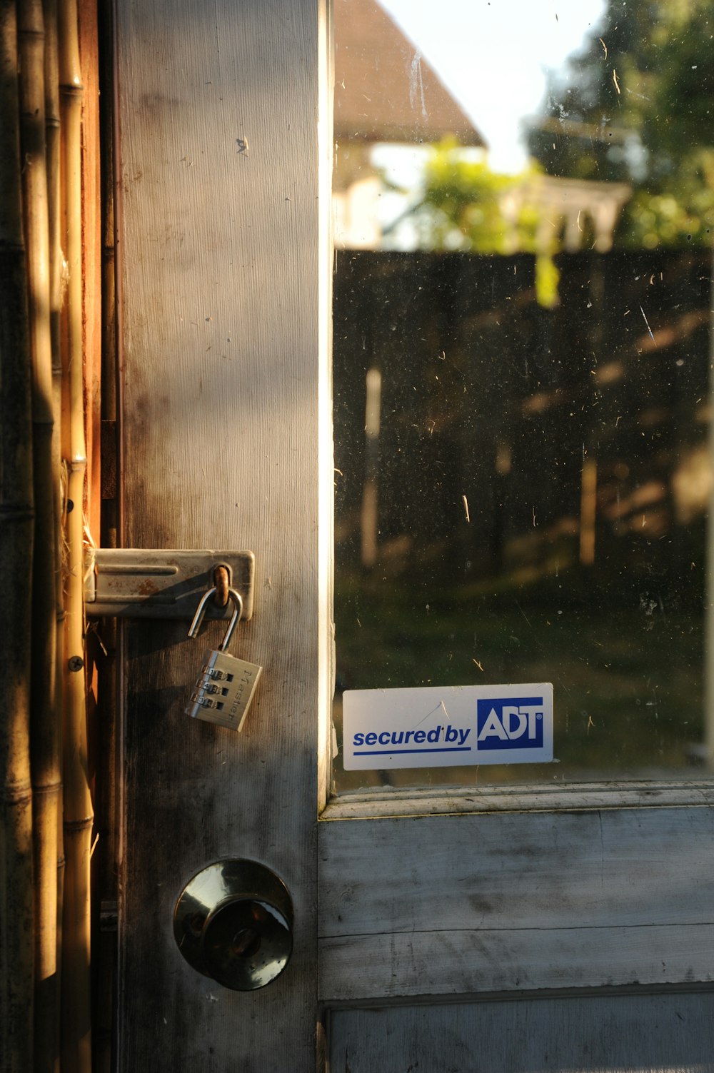 padlock in door lock