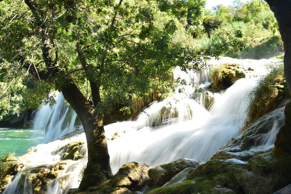 time-lapse photography of river