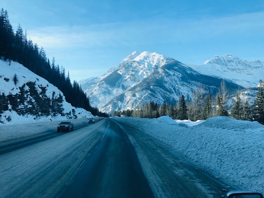 empty road near mountain