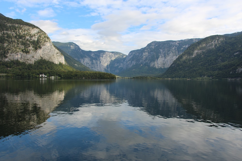 hills beside lake