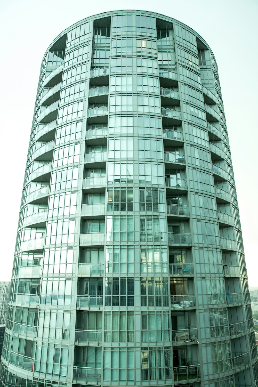 round clear glass building