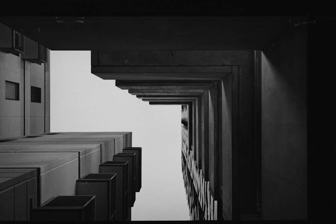 grayscale photo of building, Fade in