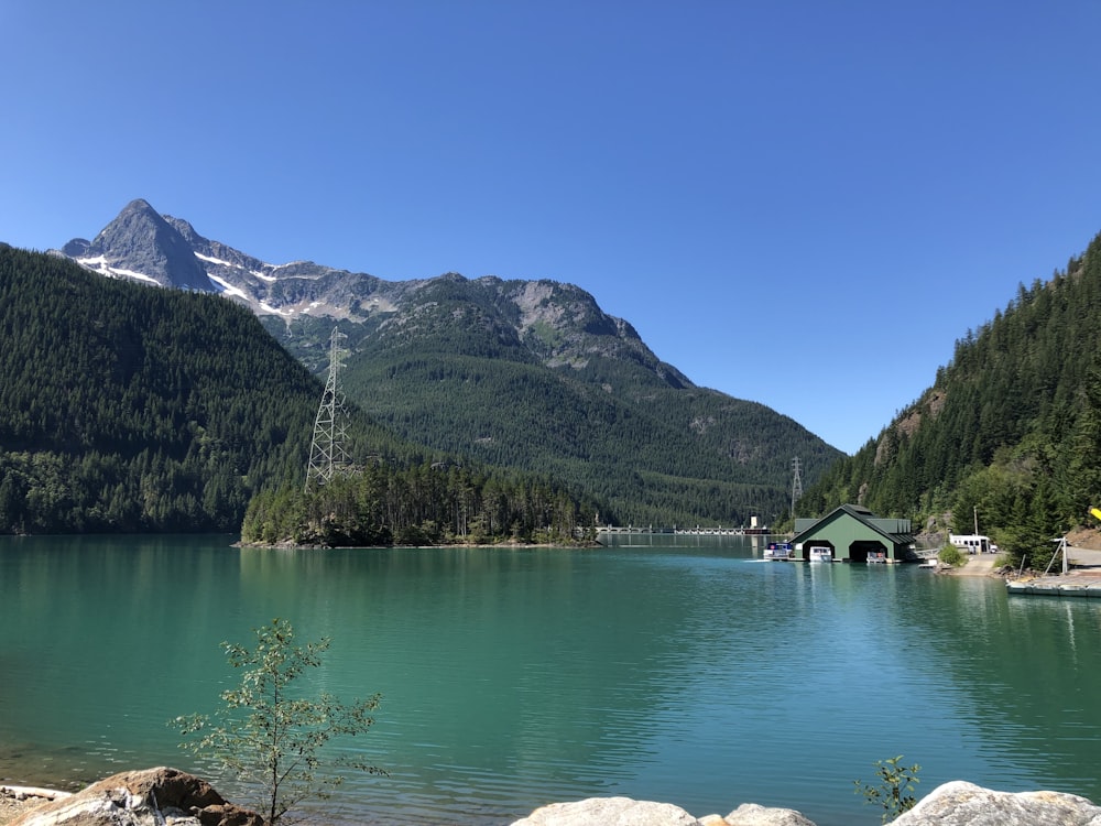 house beside lake