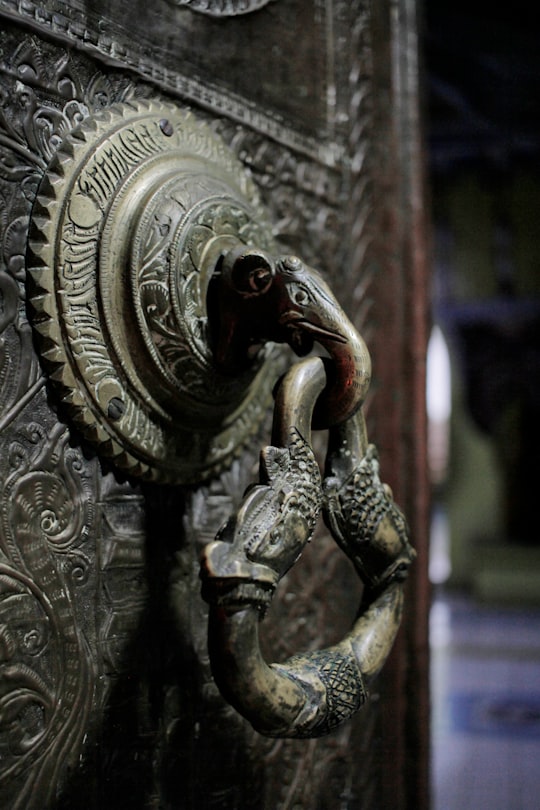 grey door knock in Ella Sri Lanka