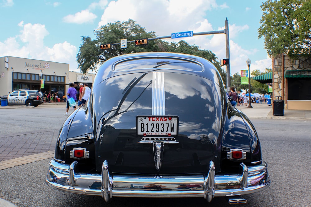 black classic vehicle