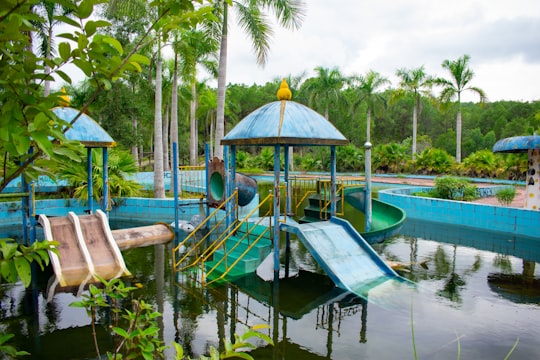 slide in the middle of pool in Hue Vietnam