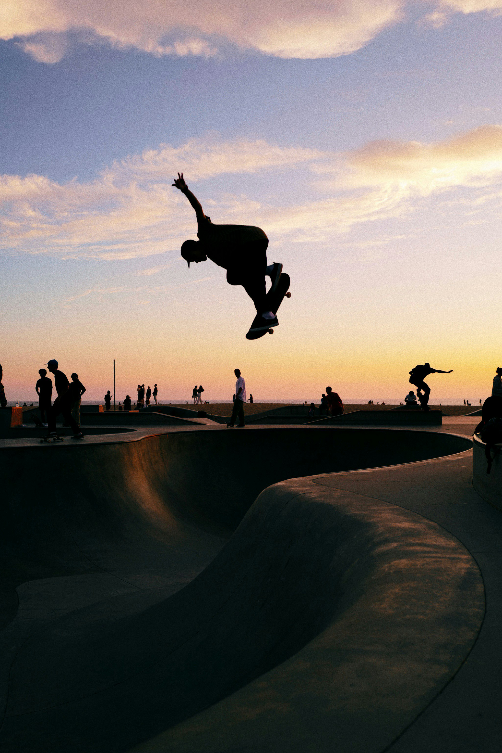 © pixelperfektion – thank you, for crediting and supporting us! Skateboarder at the venice beach doing a trick