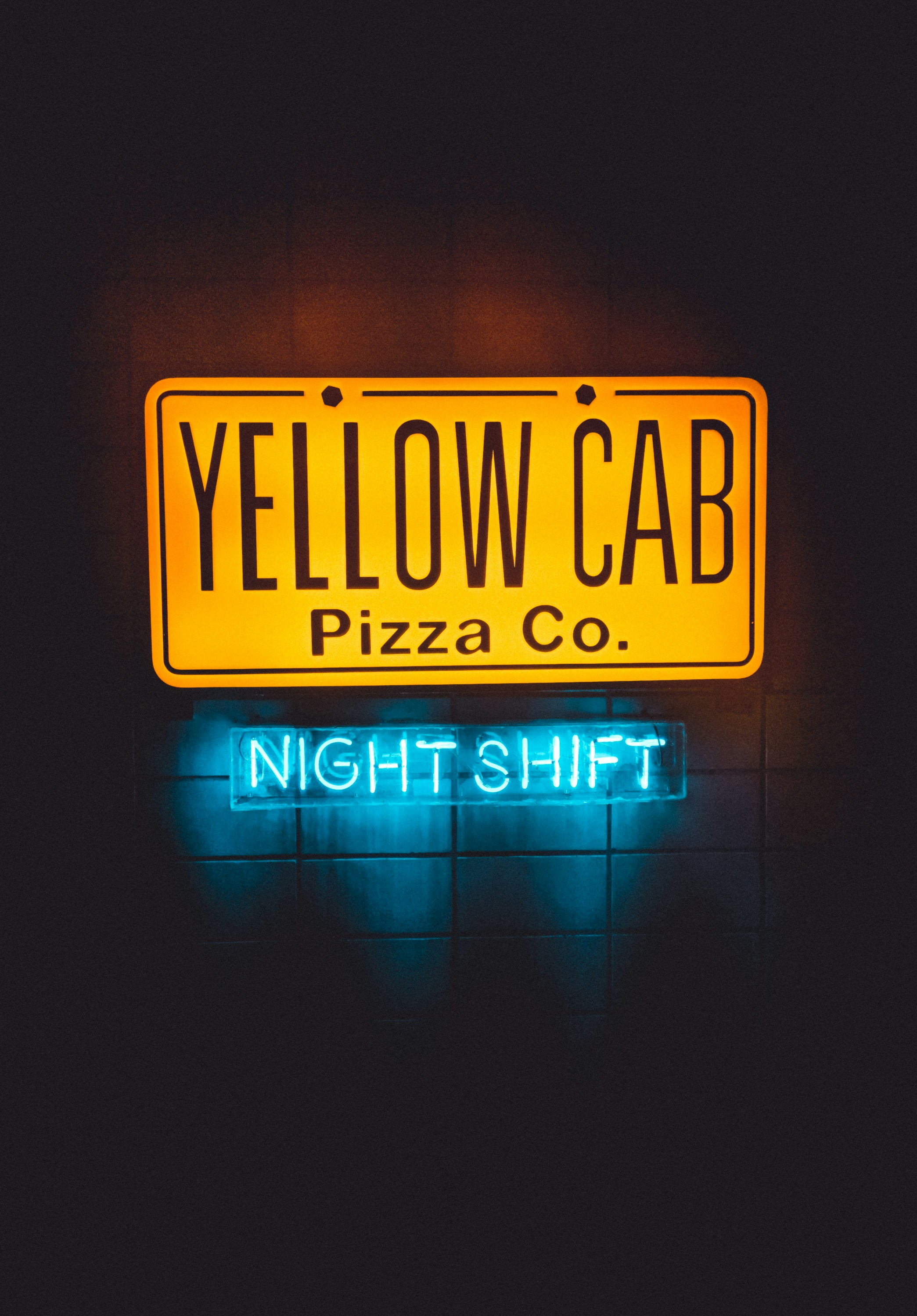 yellow cab sign