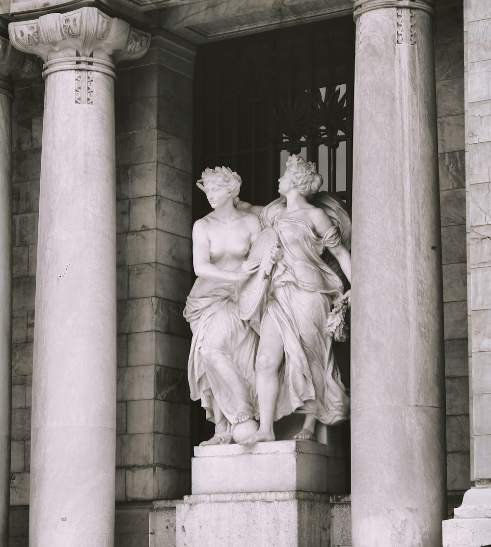 architectural photography of women statue
