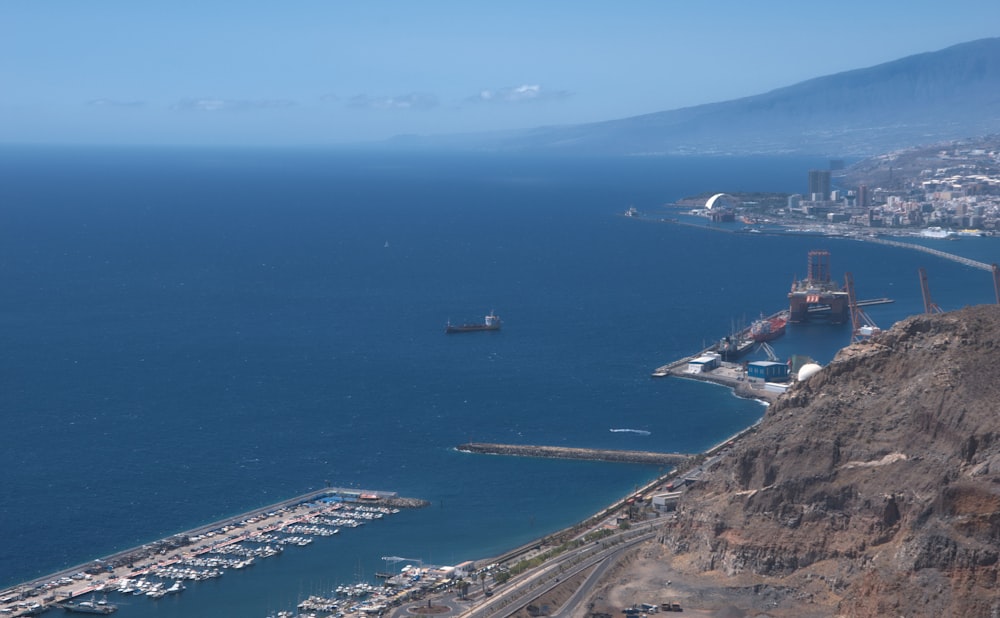 aerial view of sea