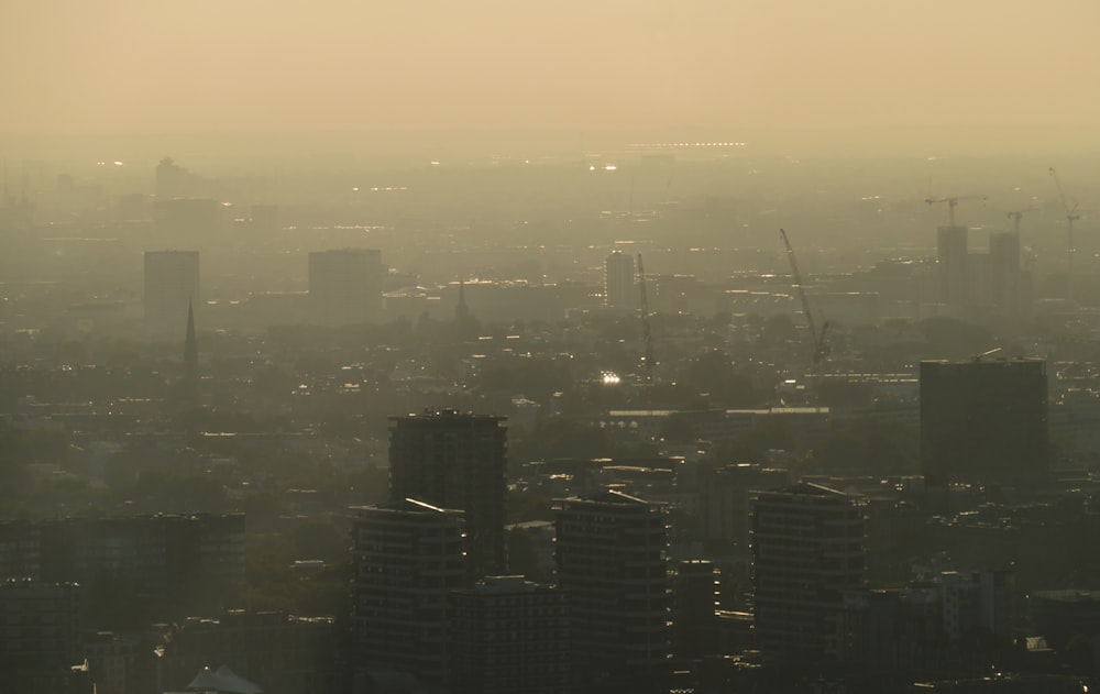 aerial view of city