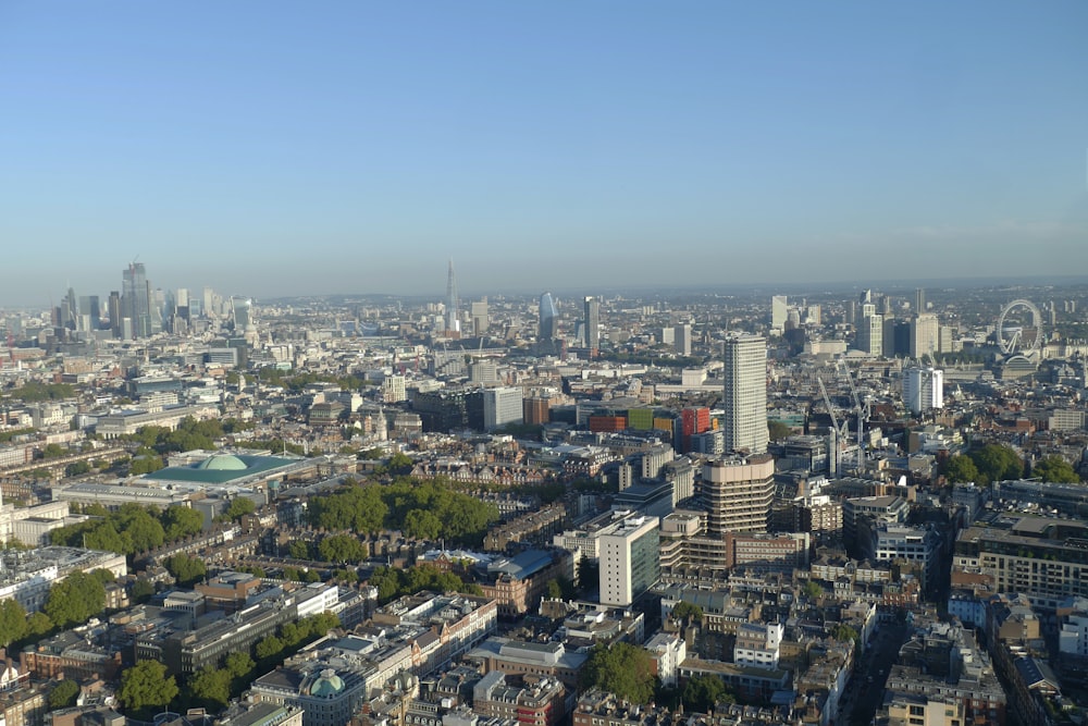 aerial view of city