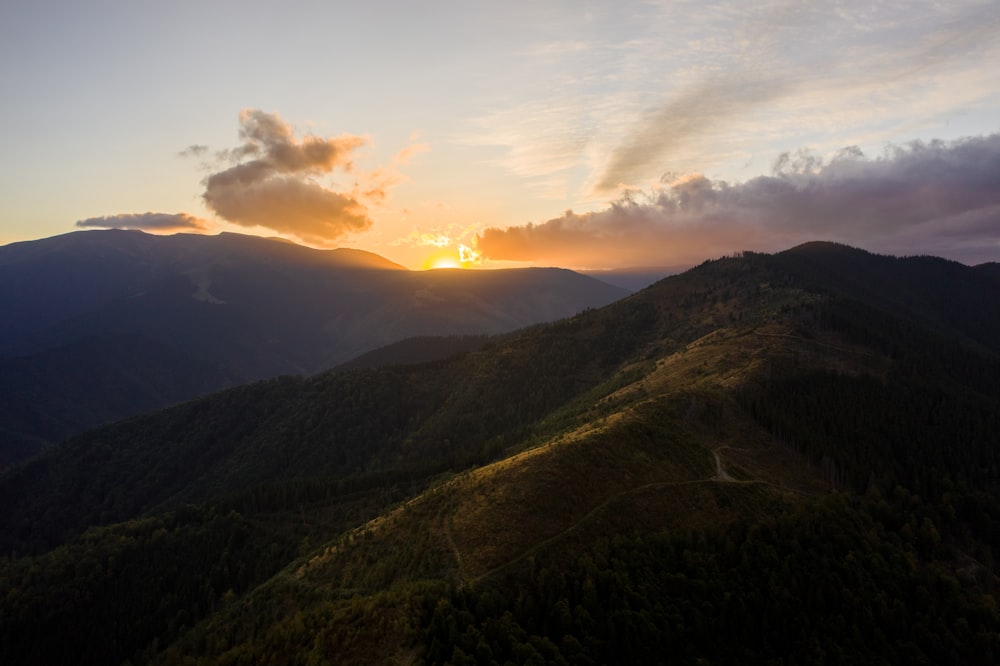 green and brown mountain