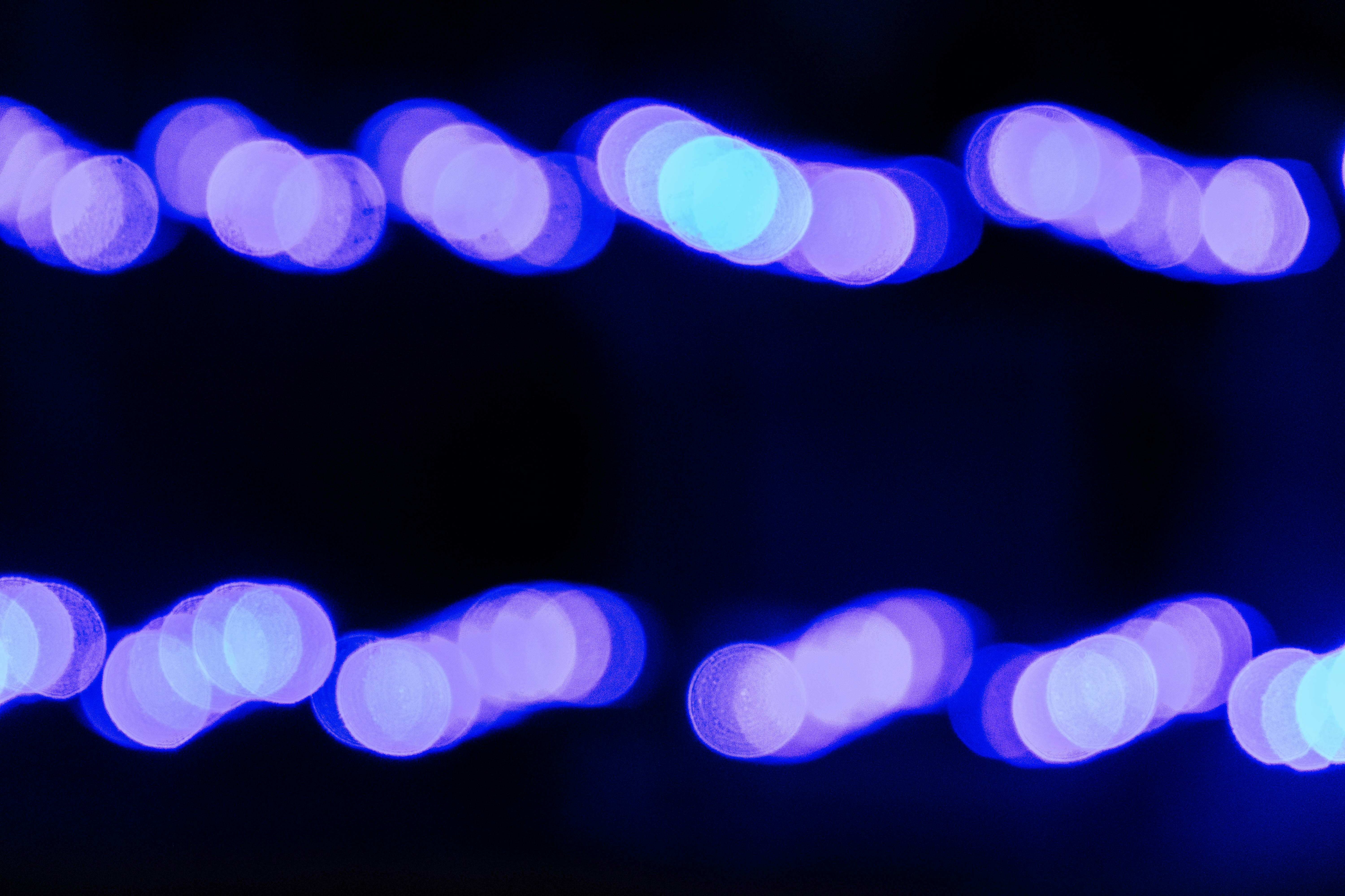 Blue and white lights