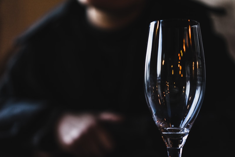 clear champagne glass