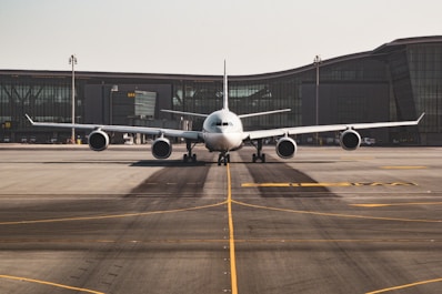 white airplane