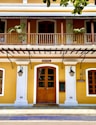 yellow painted house