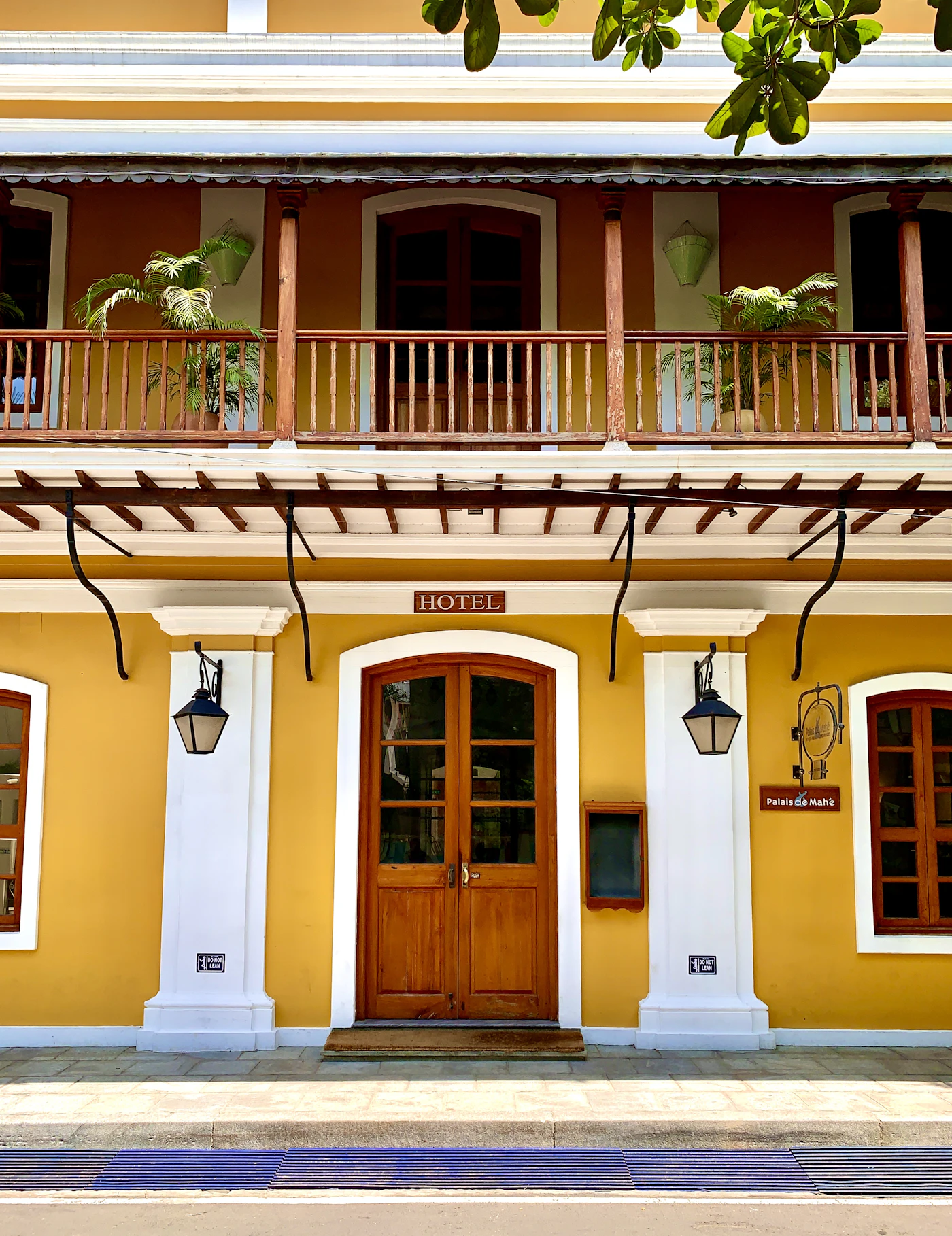 A yellow heritage house in Pondicherry's French Quarter
