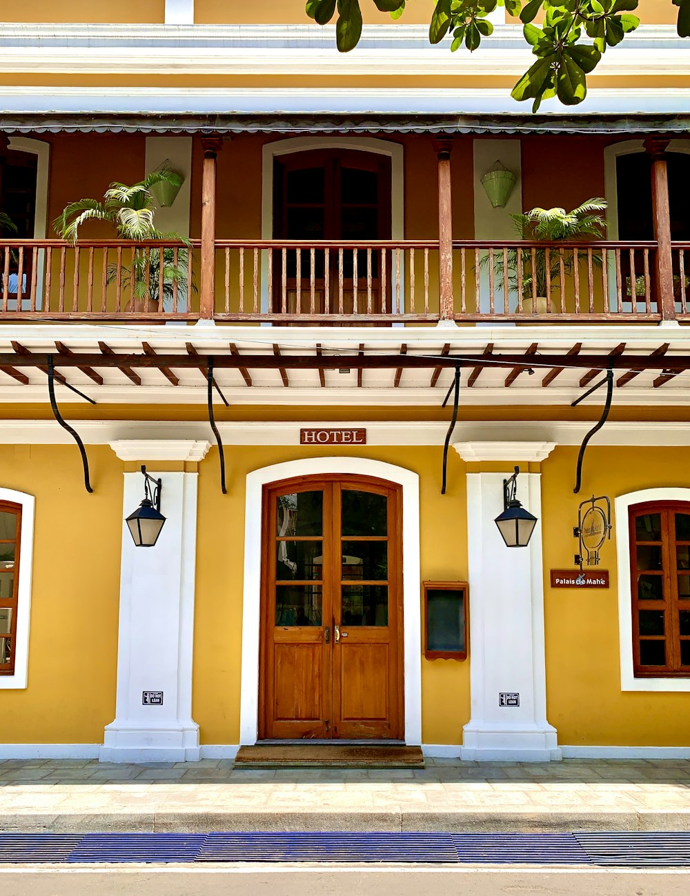 yellow painted house