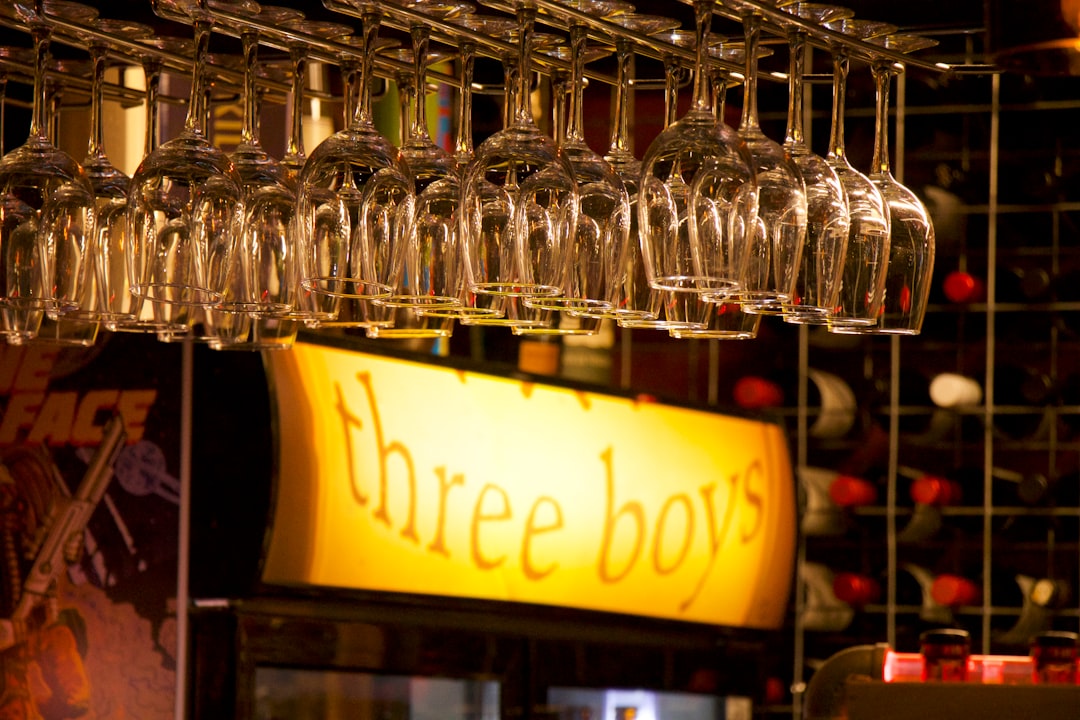 three boys neon signage