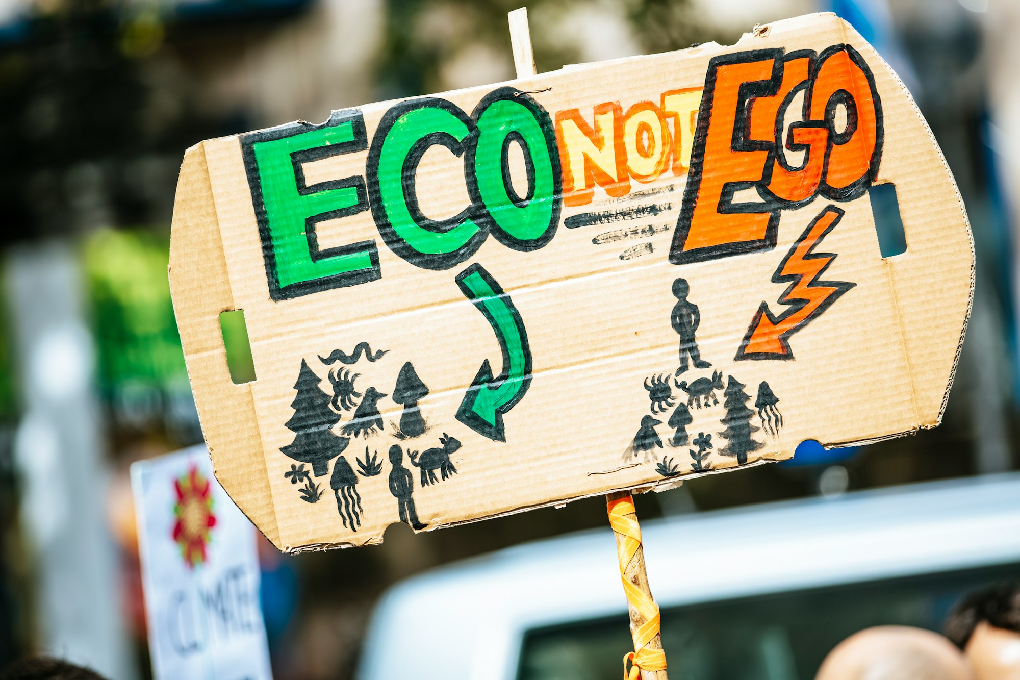 ECO NOT EGO. Global climate change strike - No Planet B - 09-20-2019