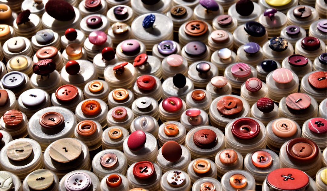  assorted colored clothes buttons button