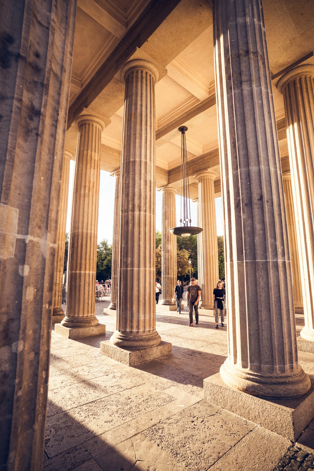 white painted concrete pillars