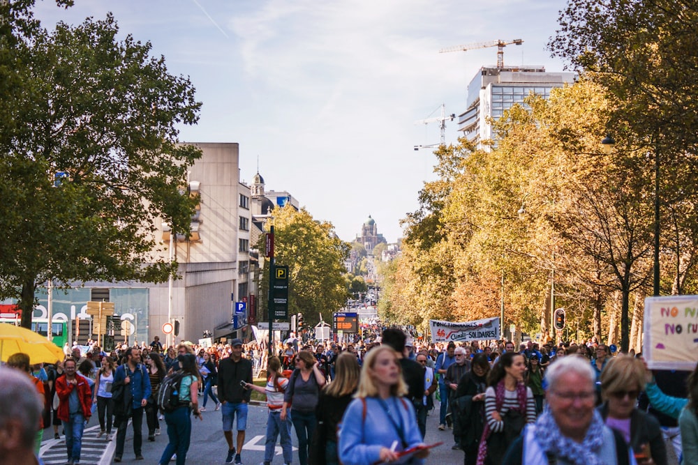 people on street