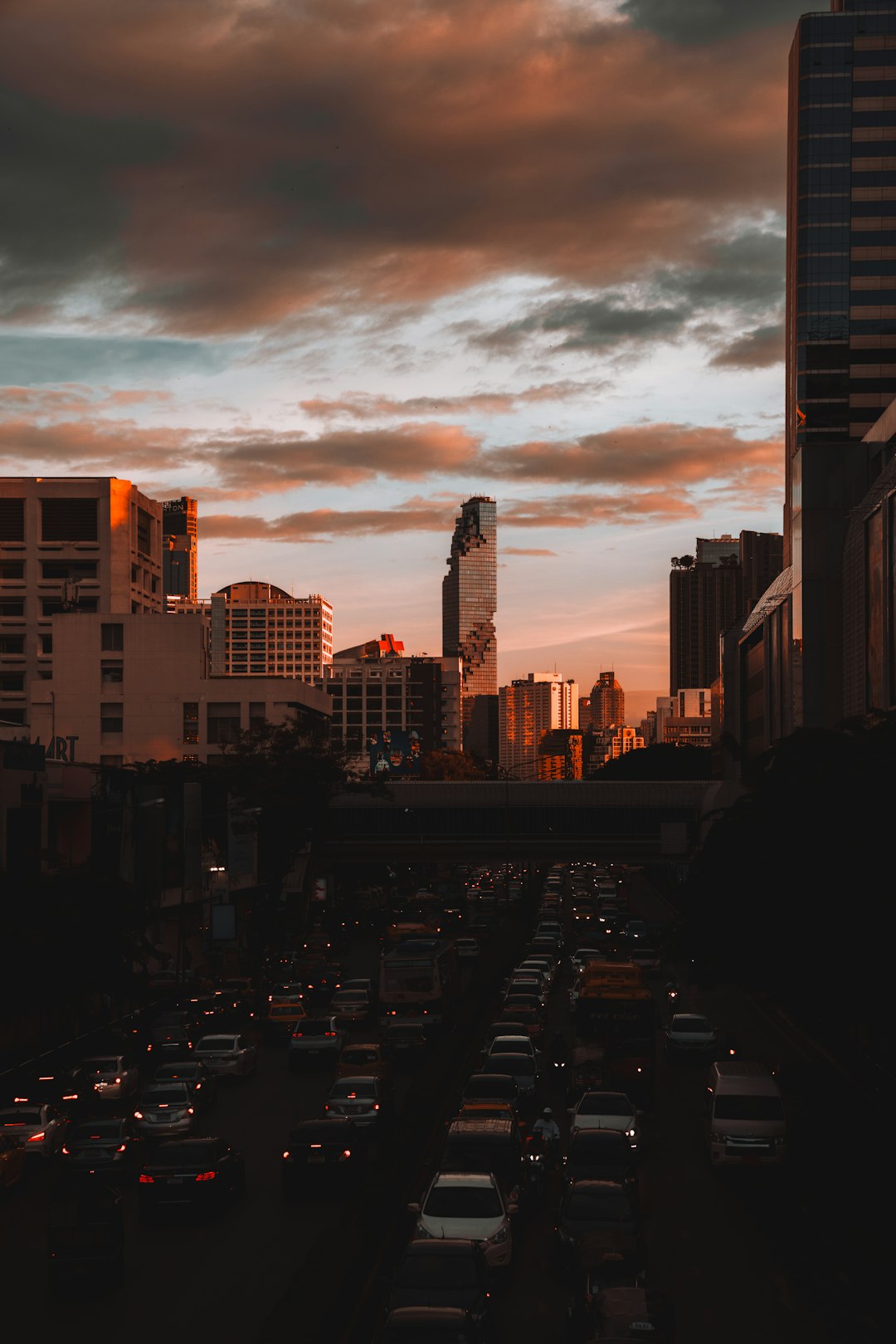 vehicles on road during golden hour