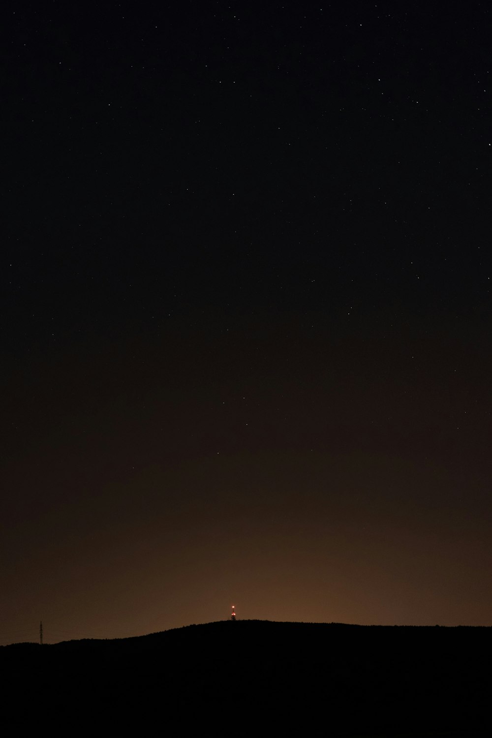 silhouette of mountain scenery