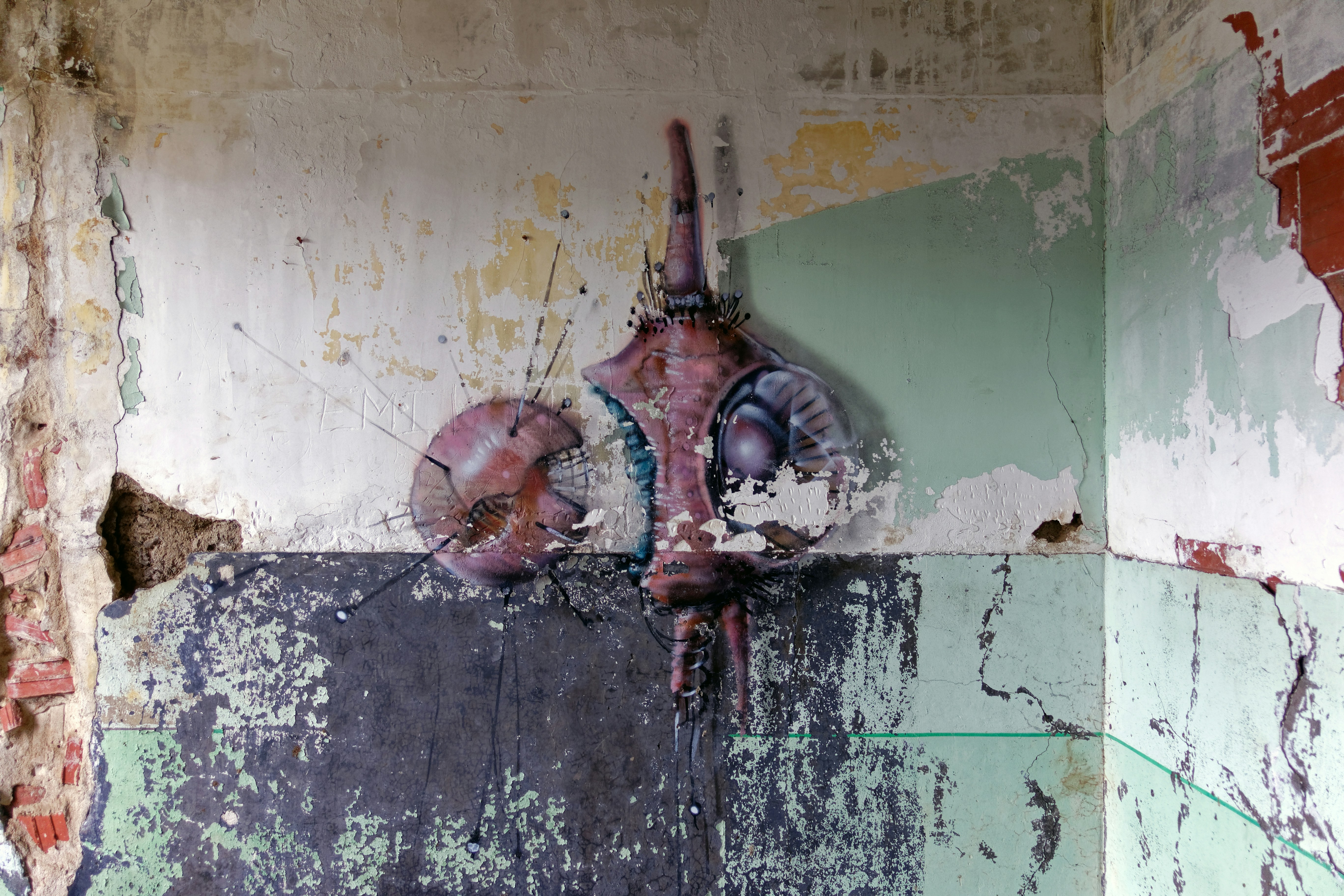 Distressed metal wall art