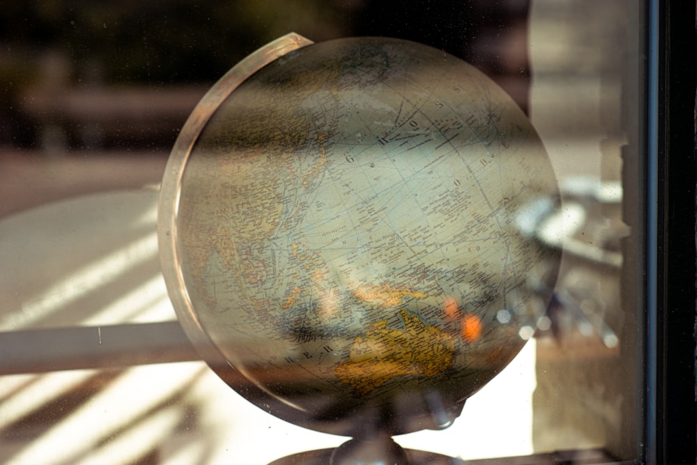 blue desk globe