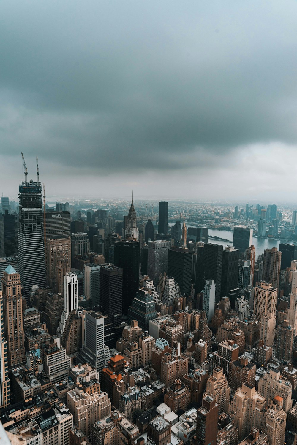 bird's eye view photography of high-rise buildings