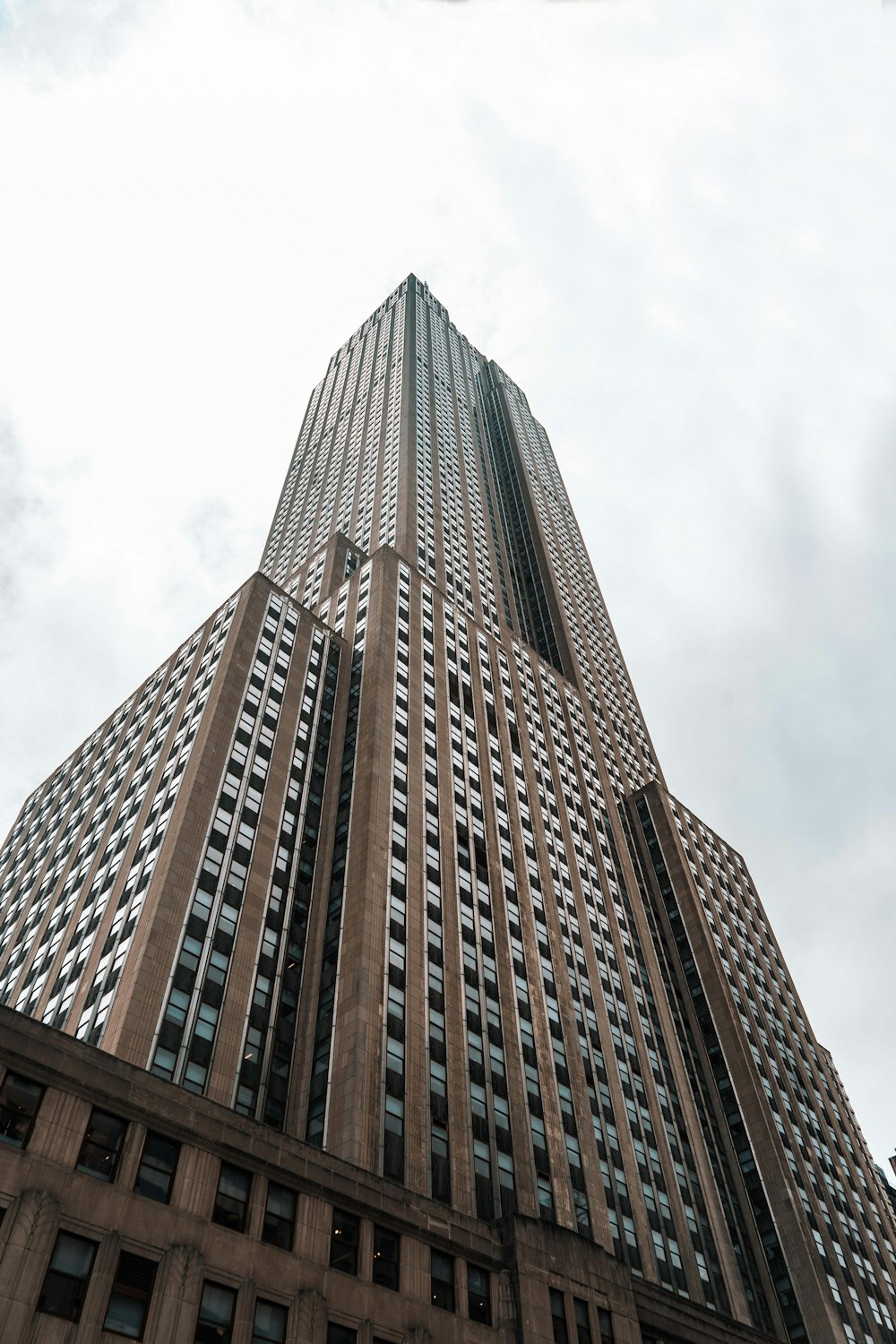 low angle photography of high-rise buildings