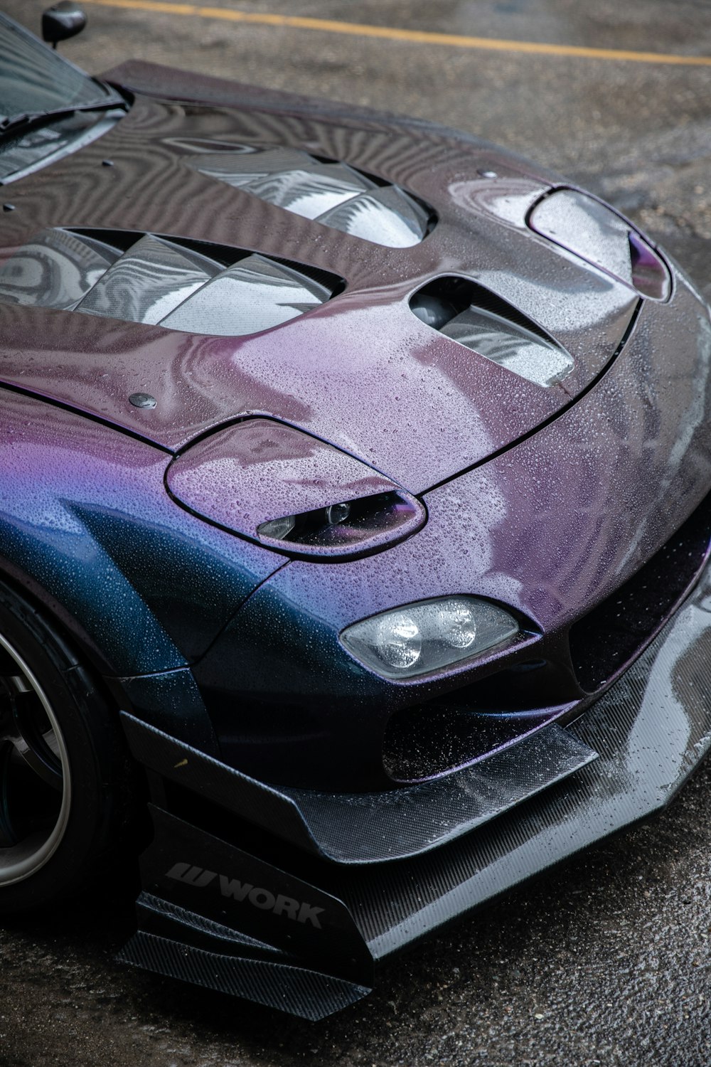 purple sports car