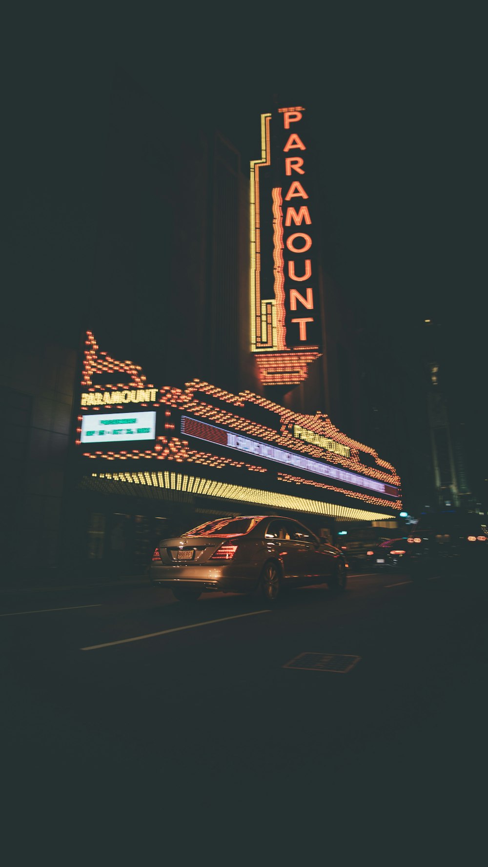 building with Paramount signage