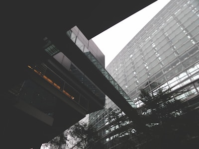 gray glass-panel building photo