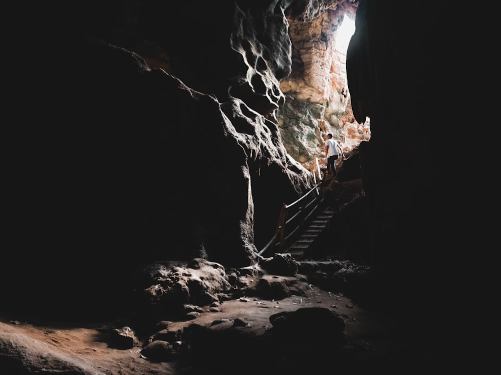 close-up of cave