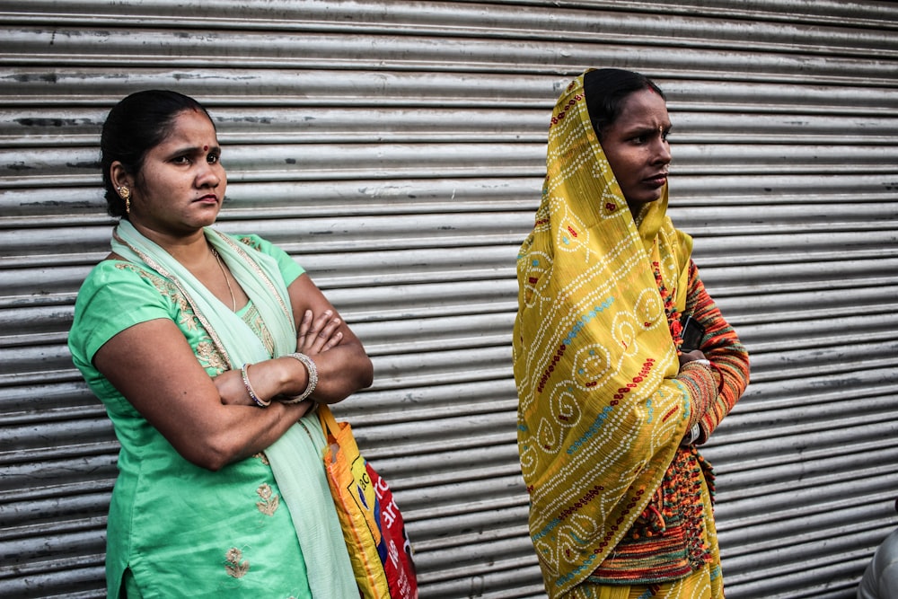 two women standing outdoors