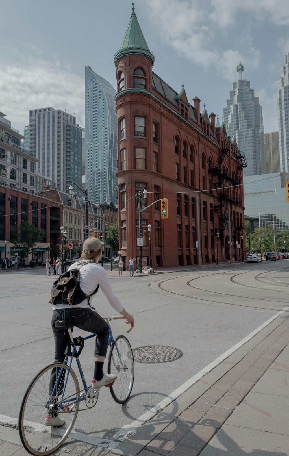 person riding bike