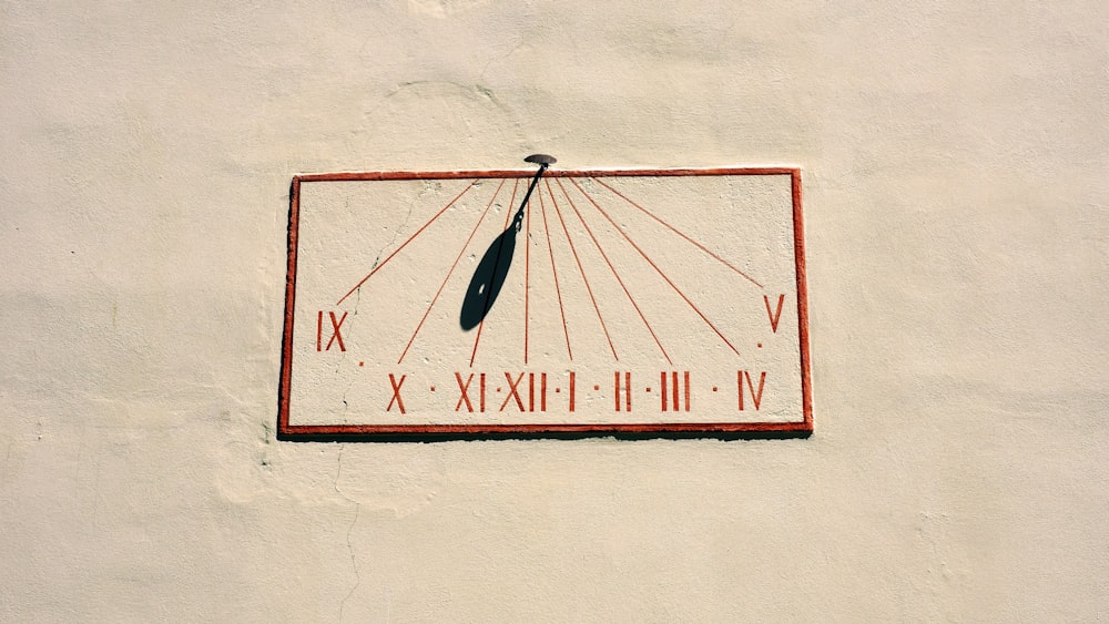a close up of a sundial on a building