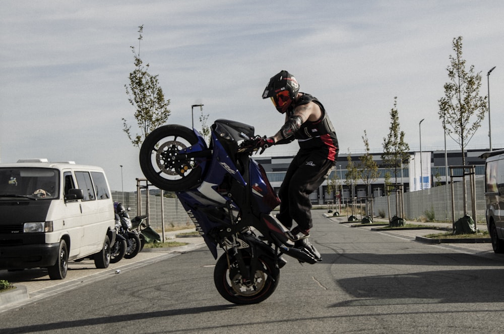 man riding motorcycle