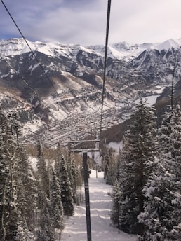 A scenic view of uphill skiing in the West Central Mountains of Idaho.