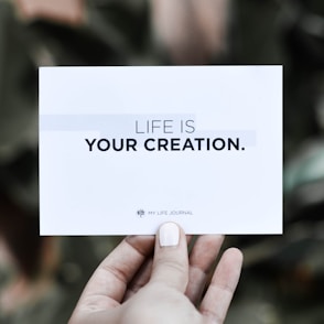 life is your creation card