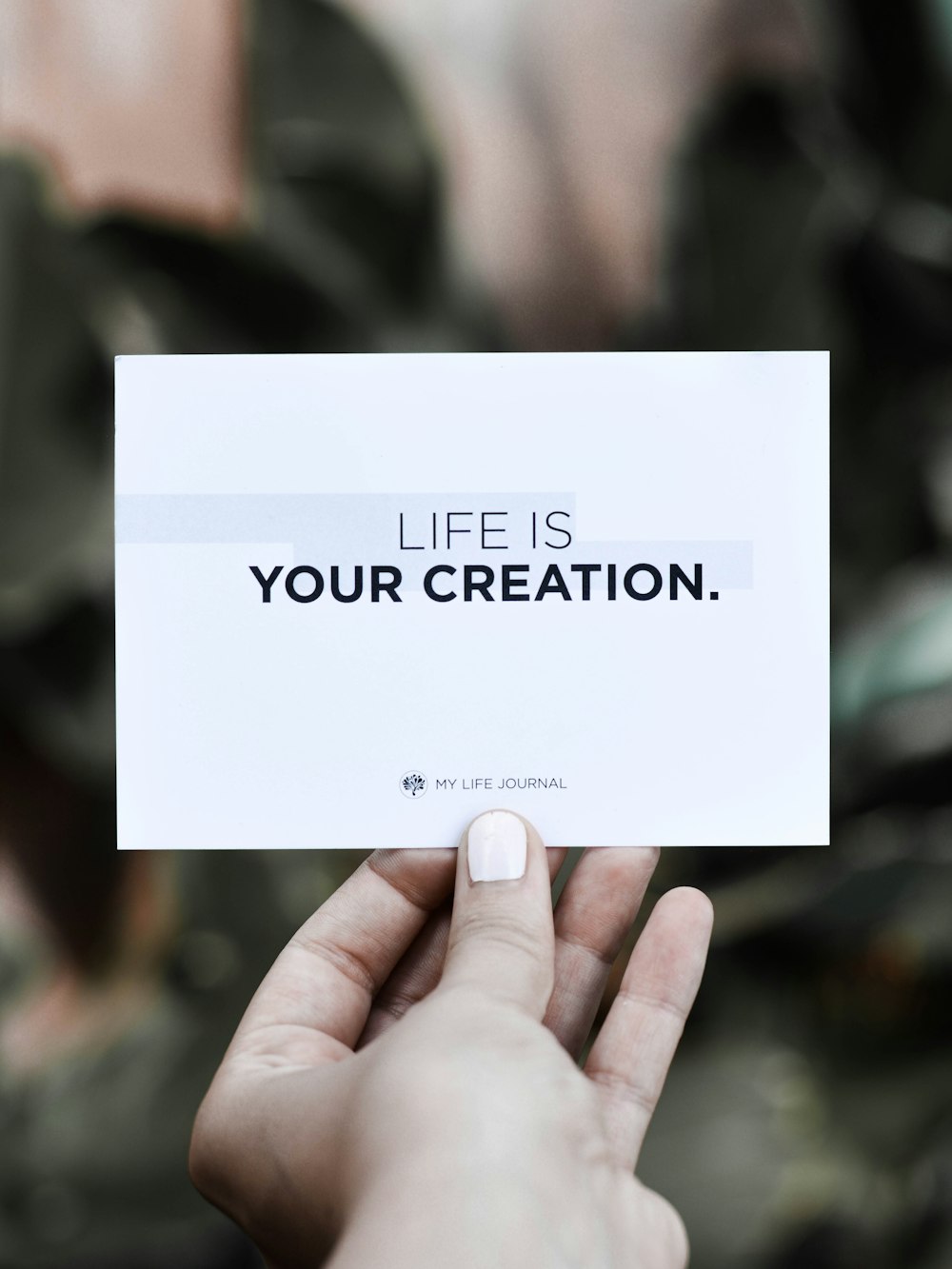 A vida é o seu cartão de criação