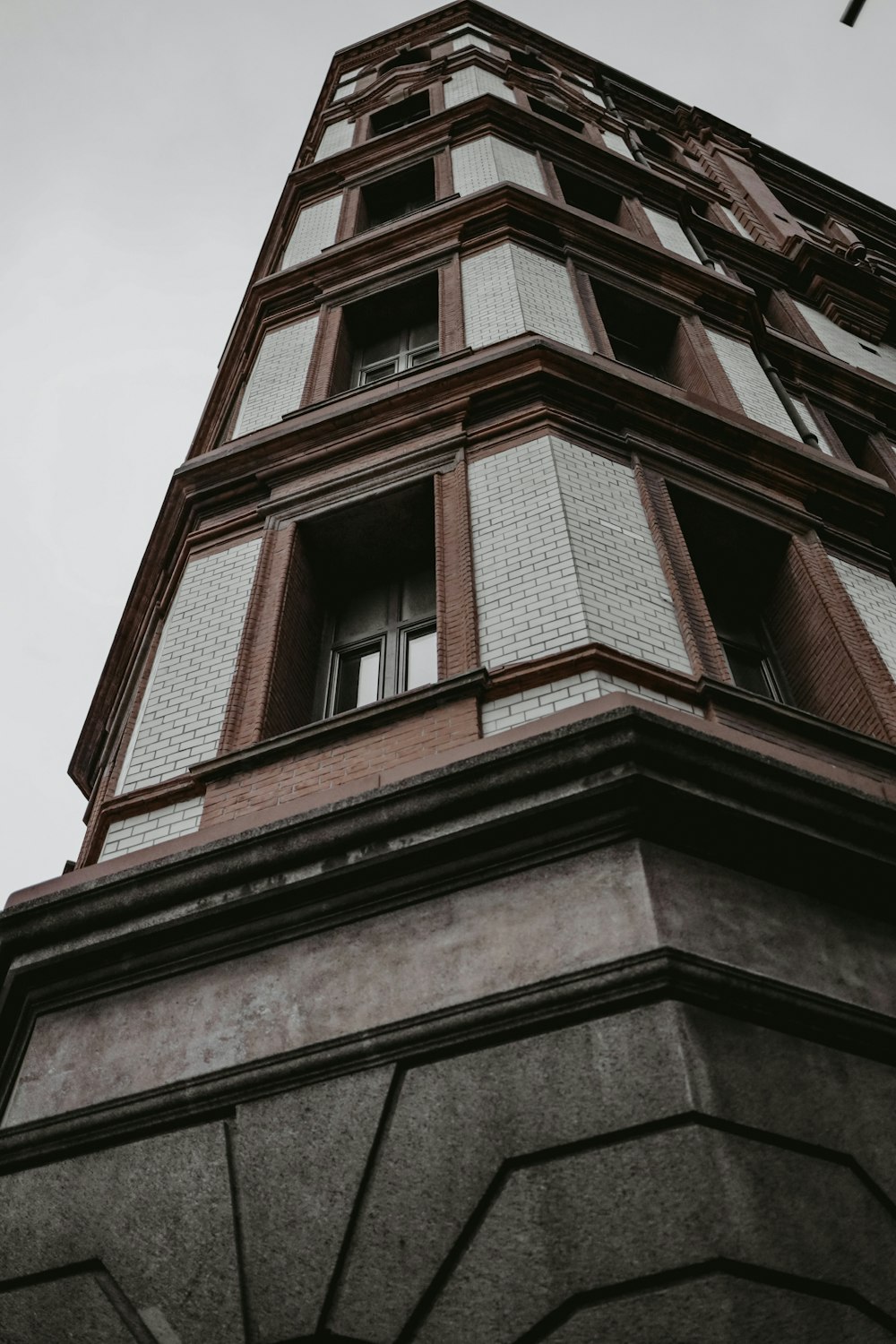 low angle photography of concrete building