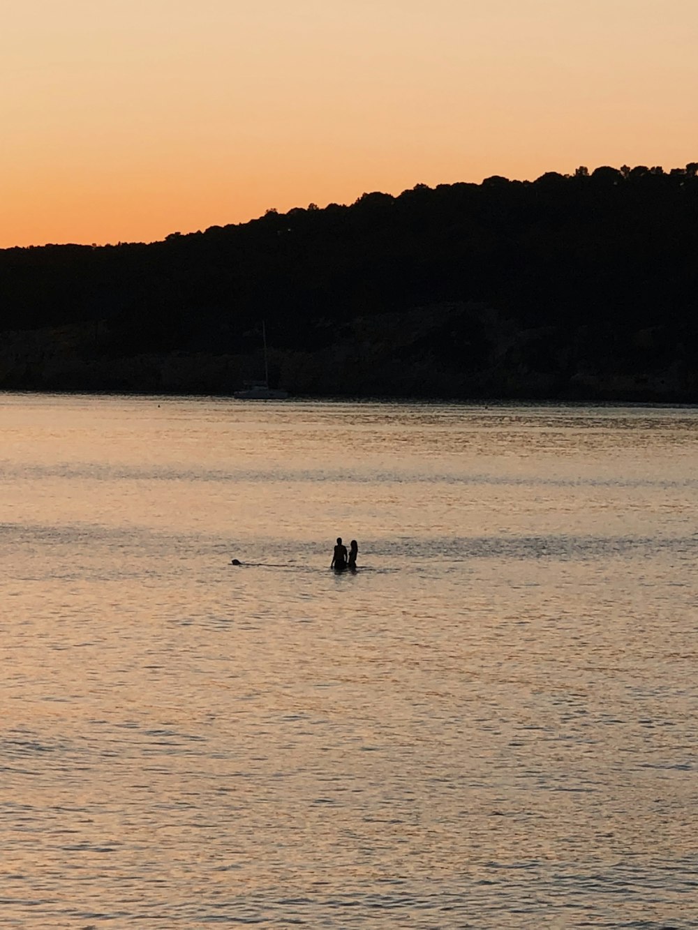 calm water during golden hour