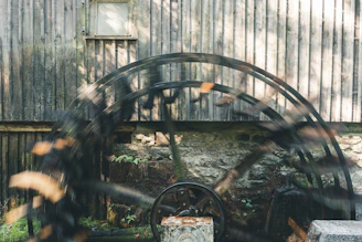 Close-up of the tide mill treadmill's unique water-powered mechanism in motion, highlighting its innovative design.